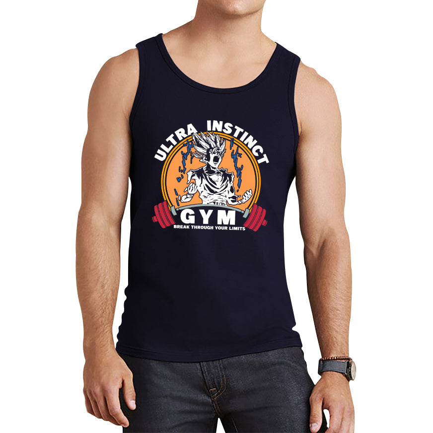 Ultra Instinct Gym Break Through Your Limits Dragon Ball Z Super Saiyan Goku Gym Training Bodybuilding Workout Tank Top