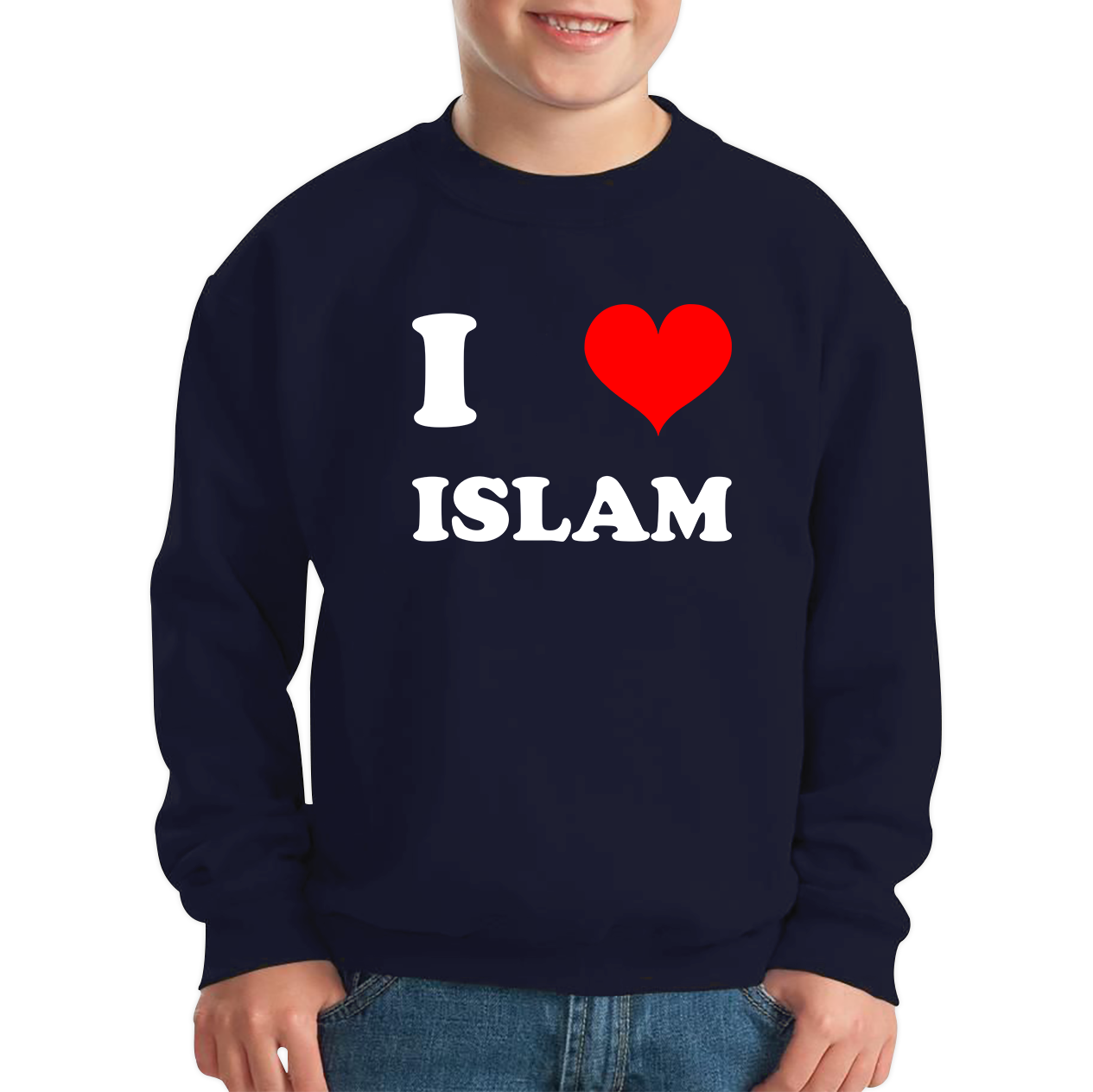 I Love Islam Spiritual Islamic Religious Muslim Religion Kids Jumper