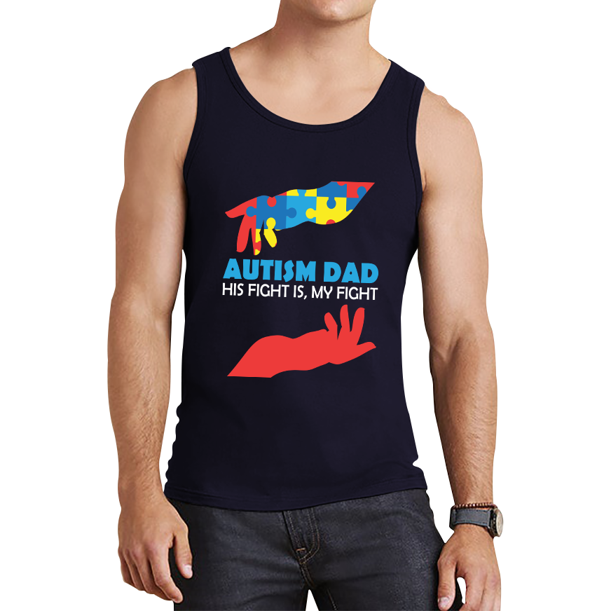 Autism Awareness Fathers Day Tank Top