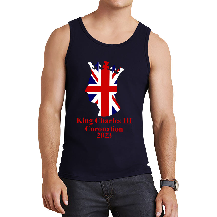 King Charles III Coronation 2023 United Kingdom King of England Royal Crown CR III His Majesty Tank Top