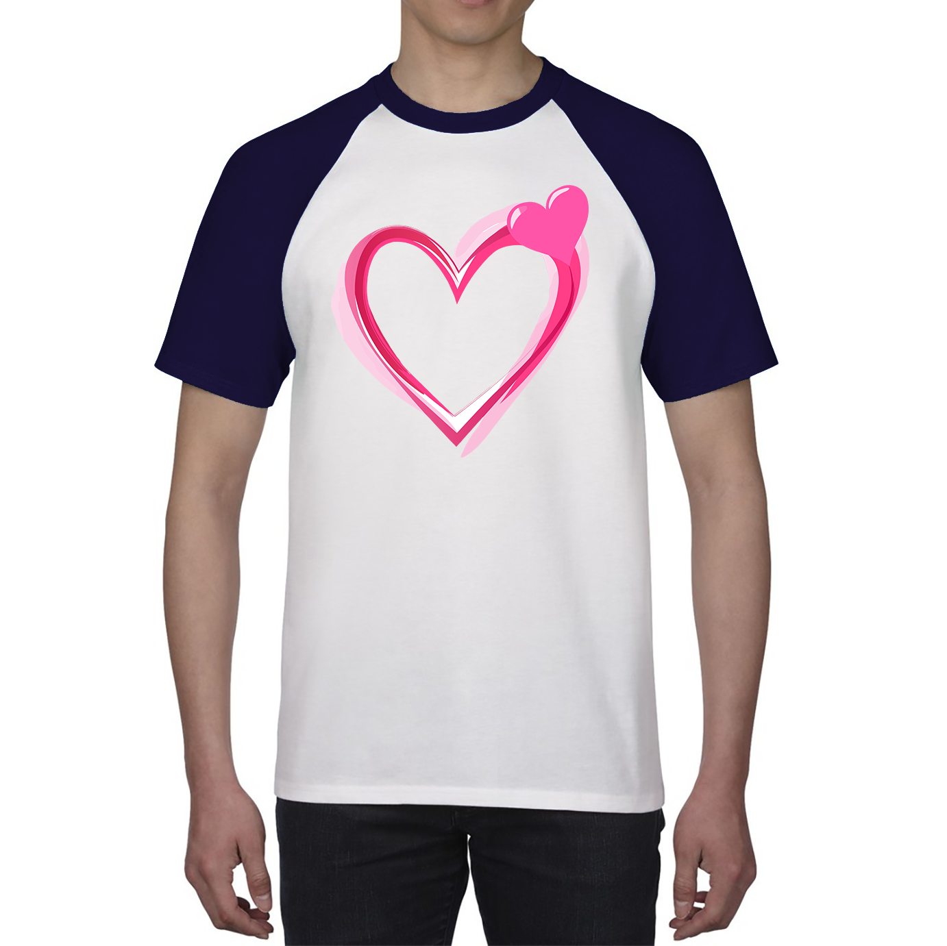 Love Valentines Day Baseball T Shirt, Valentines Heart Raglan T Shirt, Cute Valentine‘s Day Baseball T Shirt