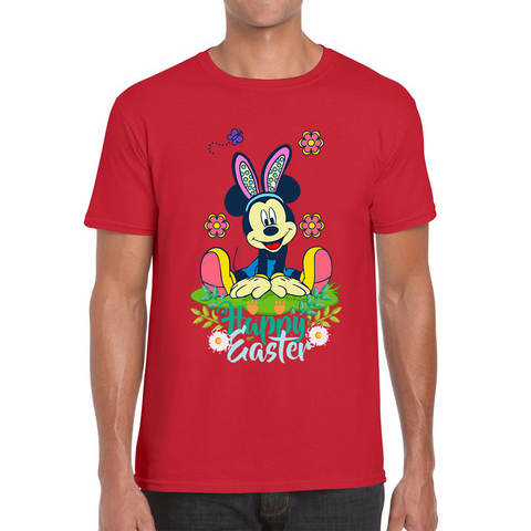 Happy Easter Mickey Mouse Bunny Easter Bunny Happy Easter Day Disney Land  Mens Tee Top