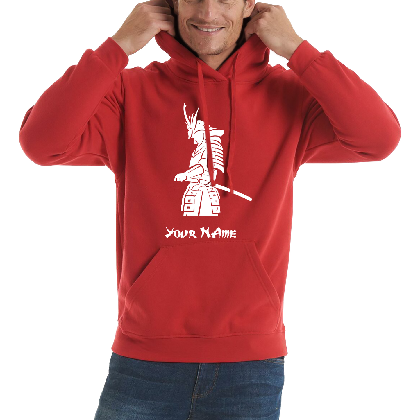 Personalised Samurai Your Name Japanese Retro Samurai Warrior Judo Karate MMA Swords Unisex Hoodie