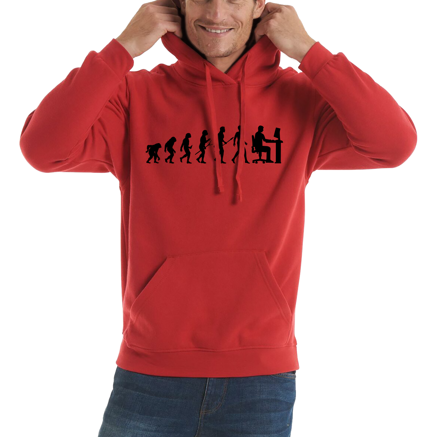 Evolution Of Computer Funny Human Evolution Programmer Coding Unisex Hoodie