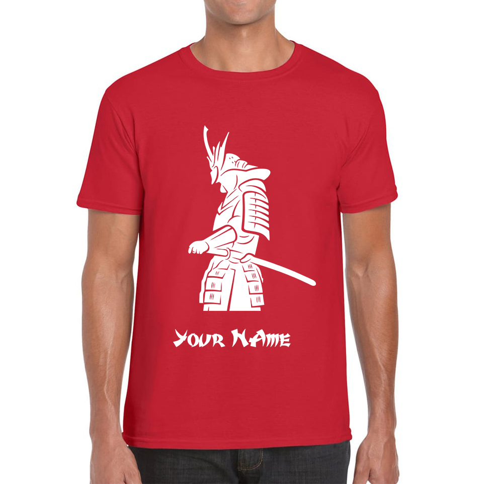 Personalised Samurai Your Name Japanese Retro Samurai Warrior Judo Karate MMA Swords Mens Tee Top