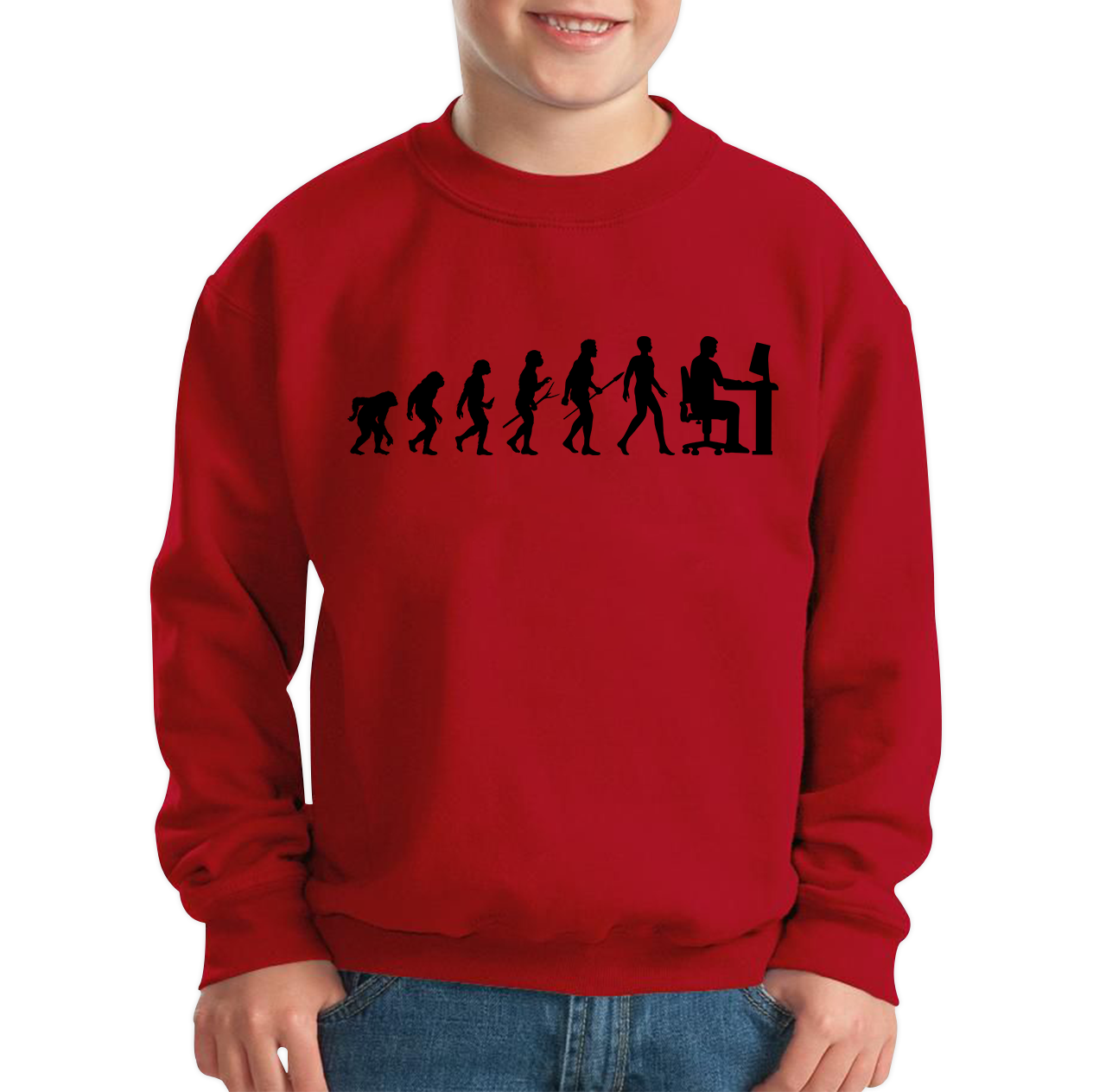 Evolution Of Computer Funny Human Evolution Programmer Coding Kids Jumper