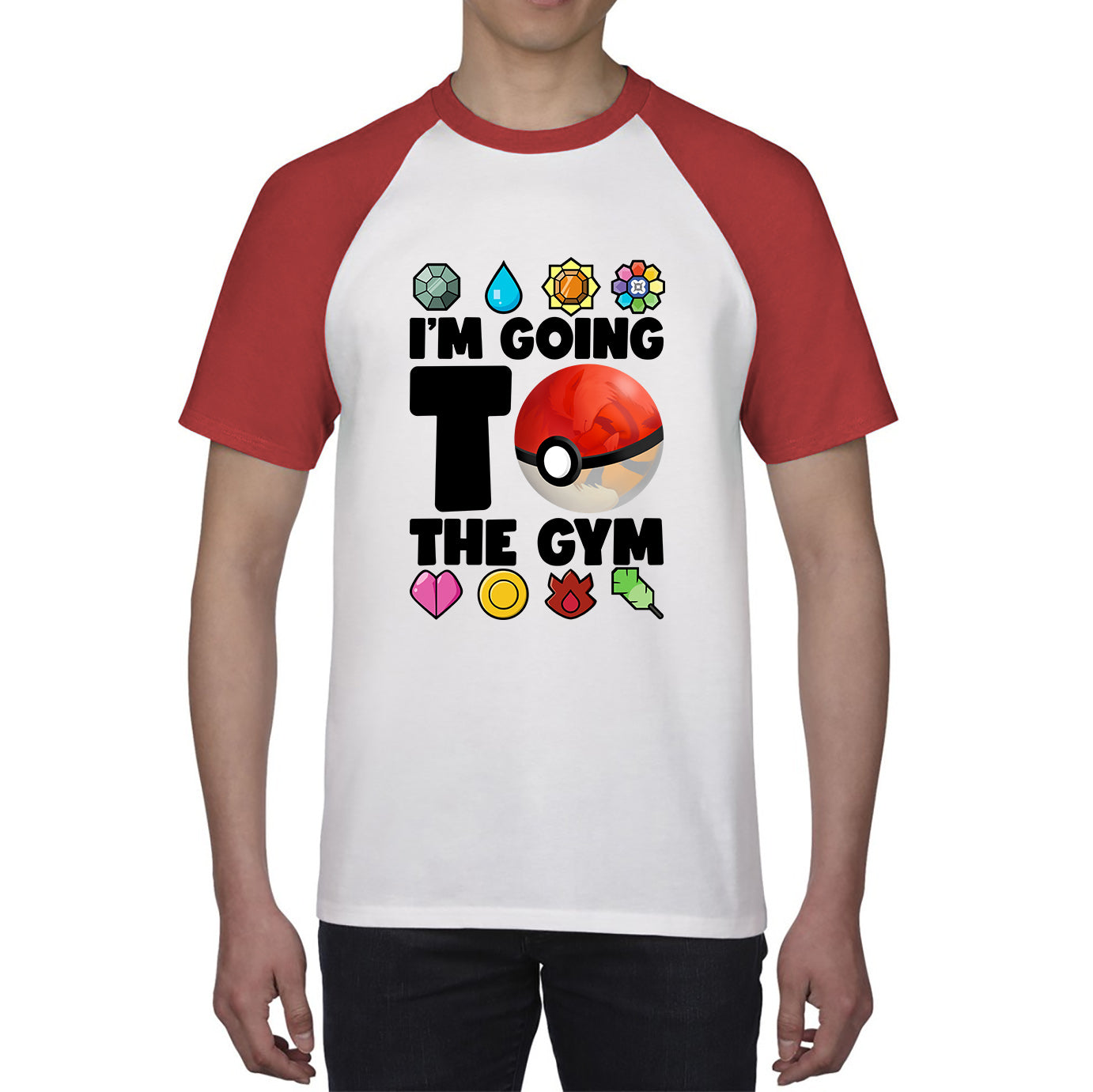 I'm Going To The Gym Pokémon Go Funny Pokémon Gym Trainer Gamer Nerd Parody Baseball T Shirt