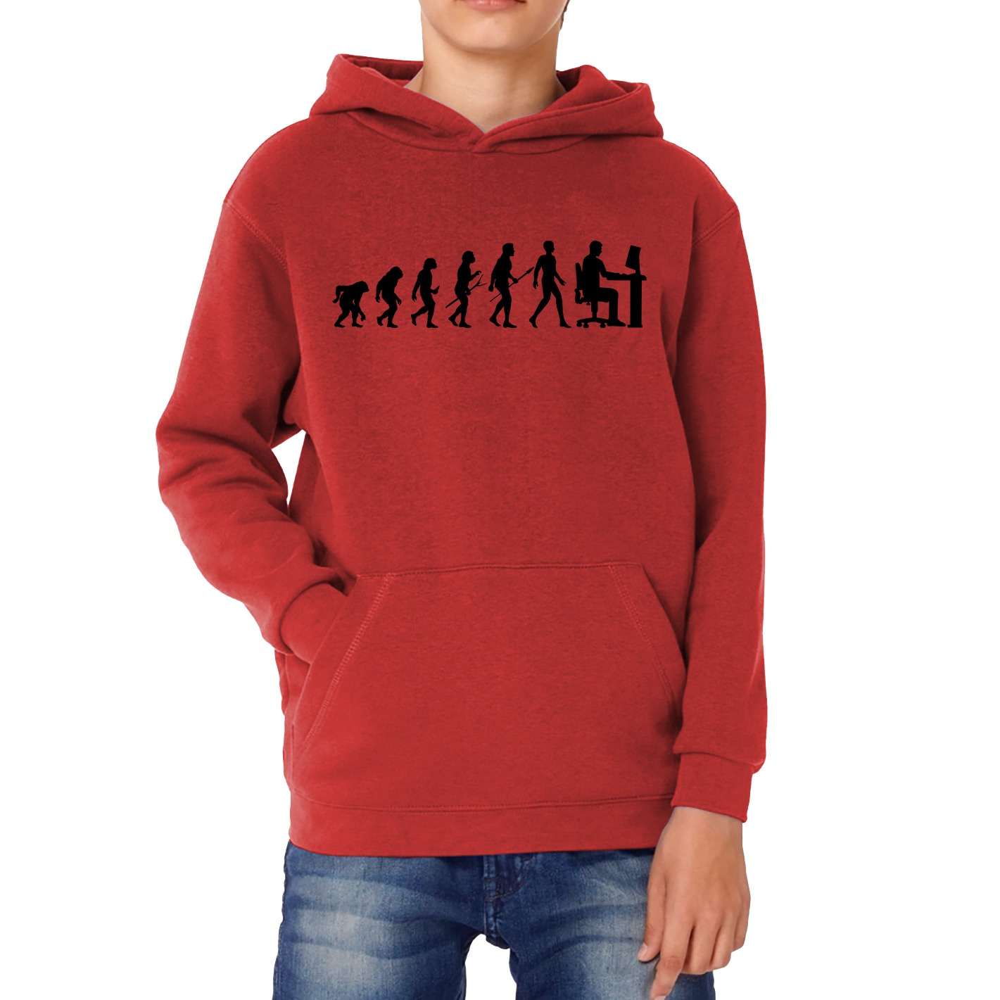 Evolution Of Computer Funny Human Evolution Programmer Coding Kids Hoodie
