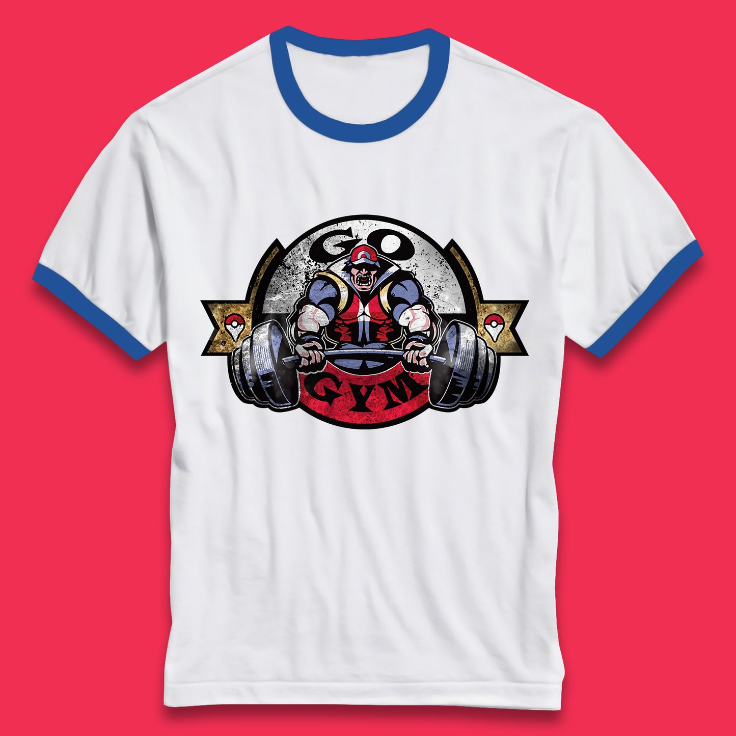 Pokémon Go Gym Funny Pokémon Gym Trainer Gamer Nerd Parody Gym Training Bodybuilding Workout Ringer T Shirt