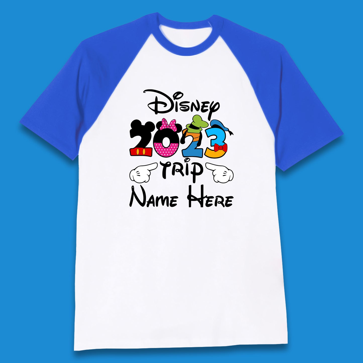 Personalised Disney Trip Your Name Disney Club Mickey Minnie Mouse Donald Hat Goofy Disney Vacation Baseball T Shirt