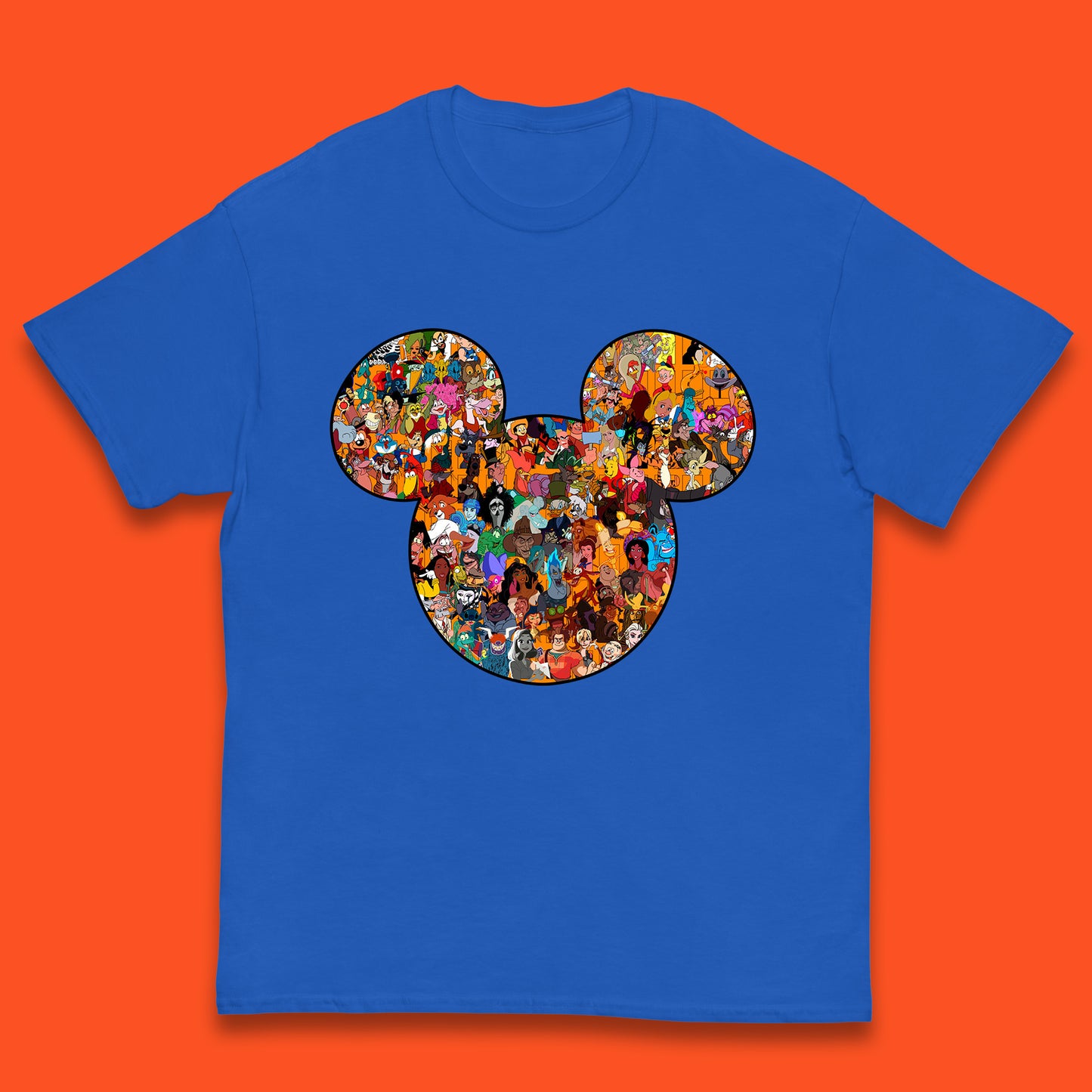 Disney Mickey Mouse Minnie Mouse Head All Disney Characters Together Disney Family Animated Cartoons Movies Characters Disney World Kids T Shirt
