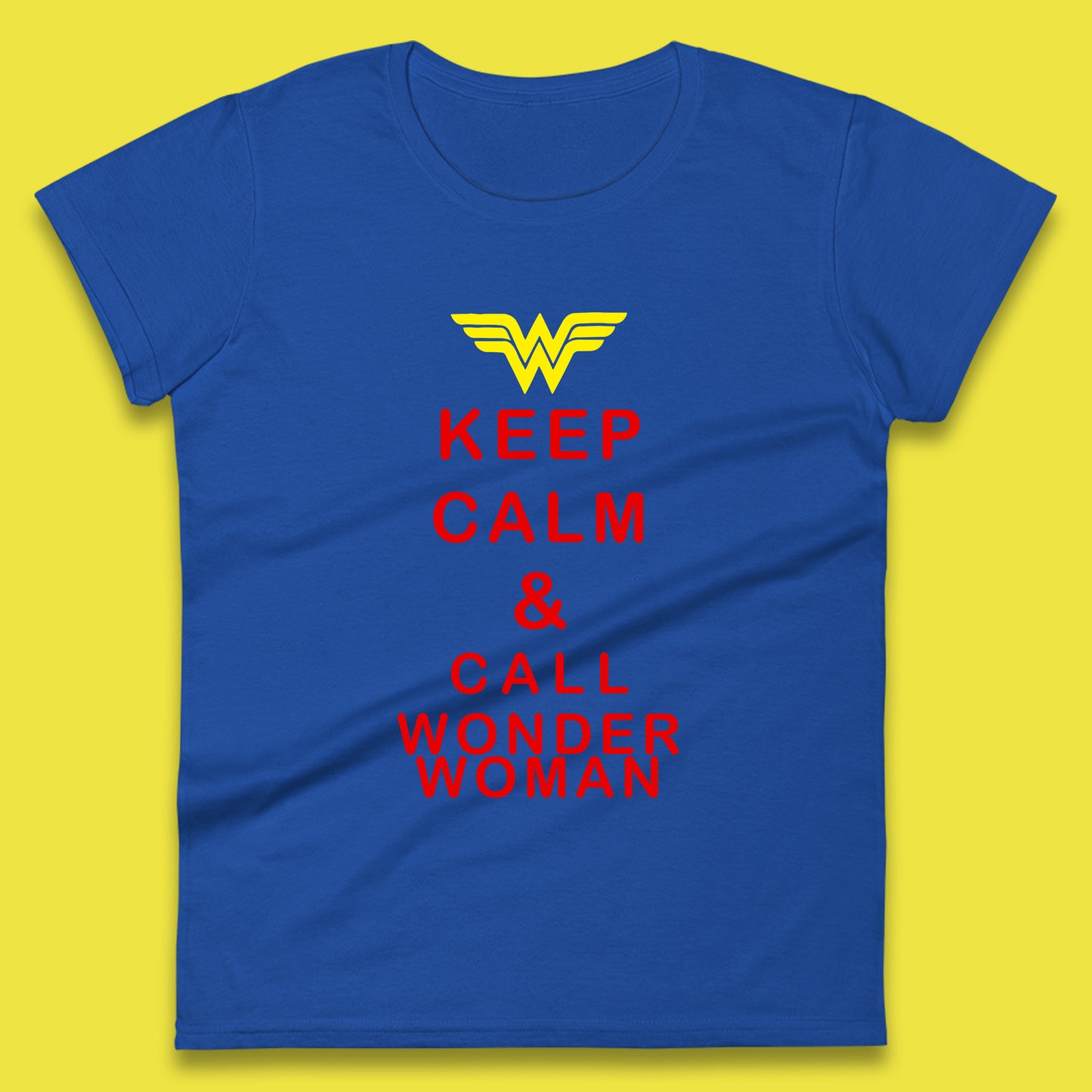 Keep Calm And Call Wonder Woman Superhero Wonder Girl Super Woman Comic Book Character Womens Tee Top