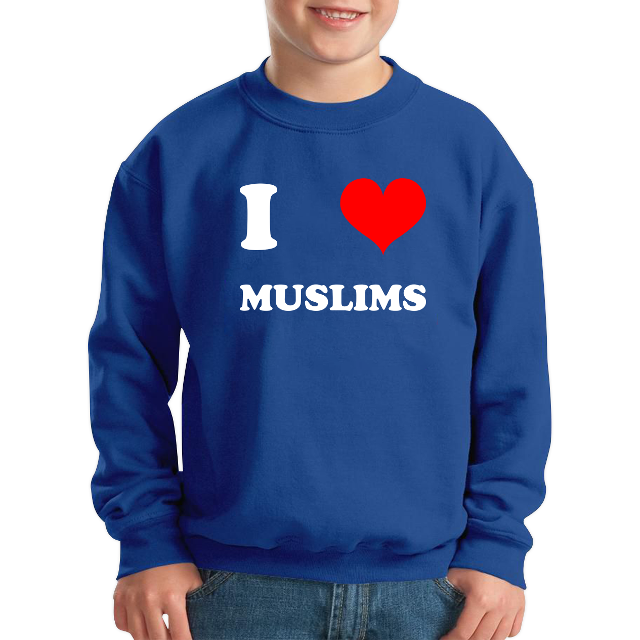 I Love Muslim Spiritual Islamic Religious Muslim Religion Kids Jumper
