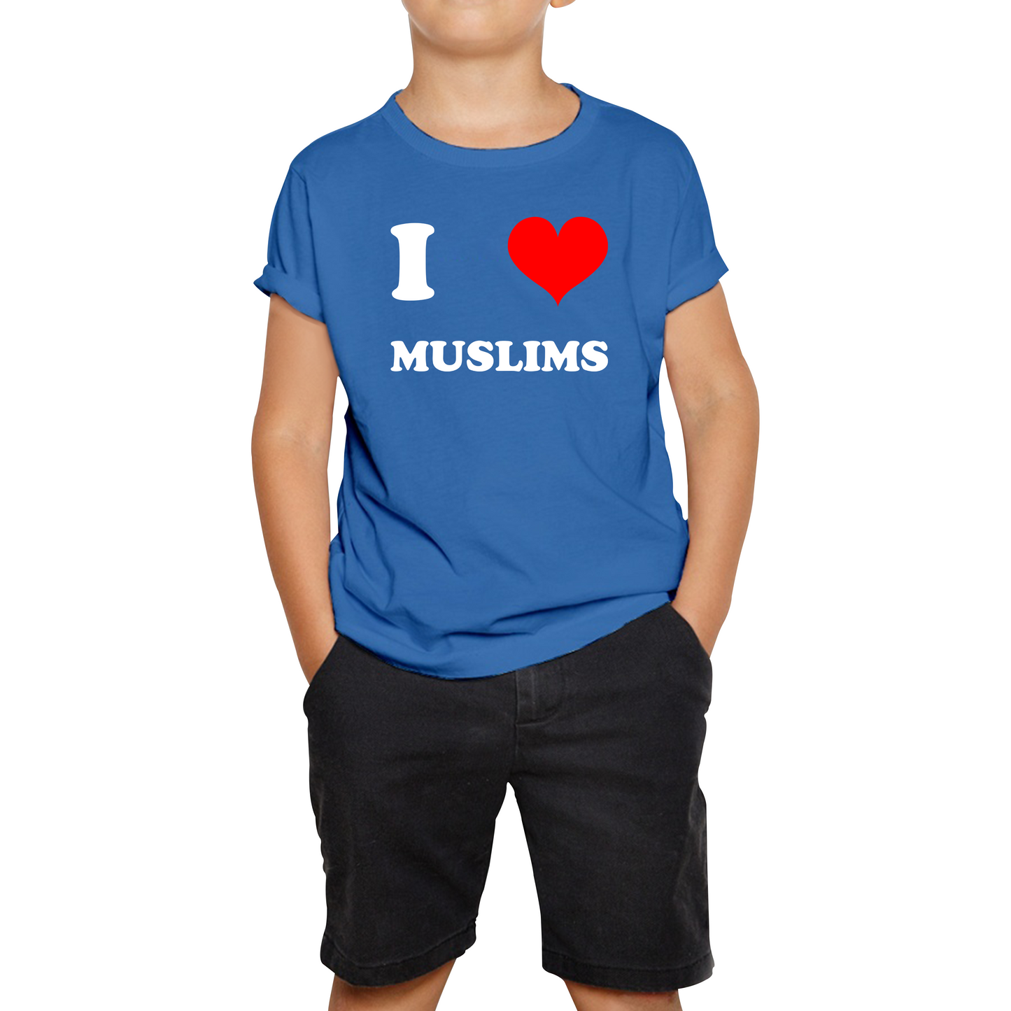 I Love Muslim Spiritual Islamic Religious Muslim Religion Kids Tee