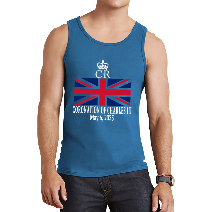 Royal Cypher CR III Coronation Of Charles III 6th May 2023 King Charles III Royal King British Flag Tank Top