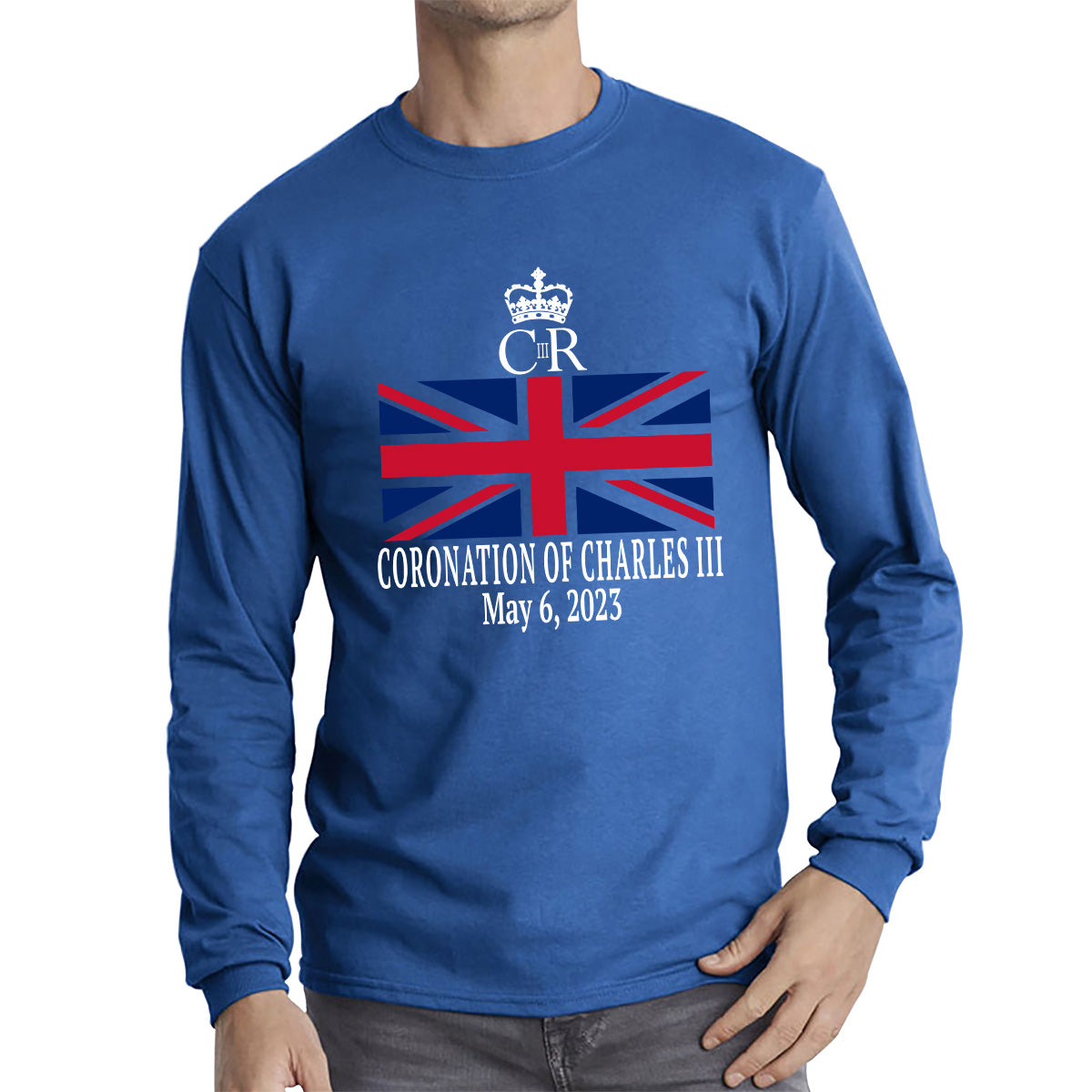 Royal Cypher CR III Coronation Of Charles III 6th May 2023 King Charles III Royal King British Flag Long Sleeve T Shirt