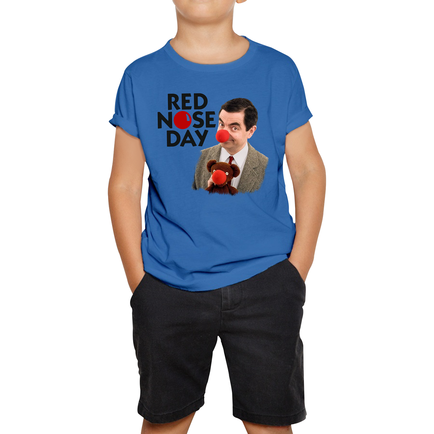 Red Nose Day Funny Mr Bean T Shirt