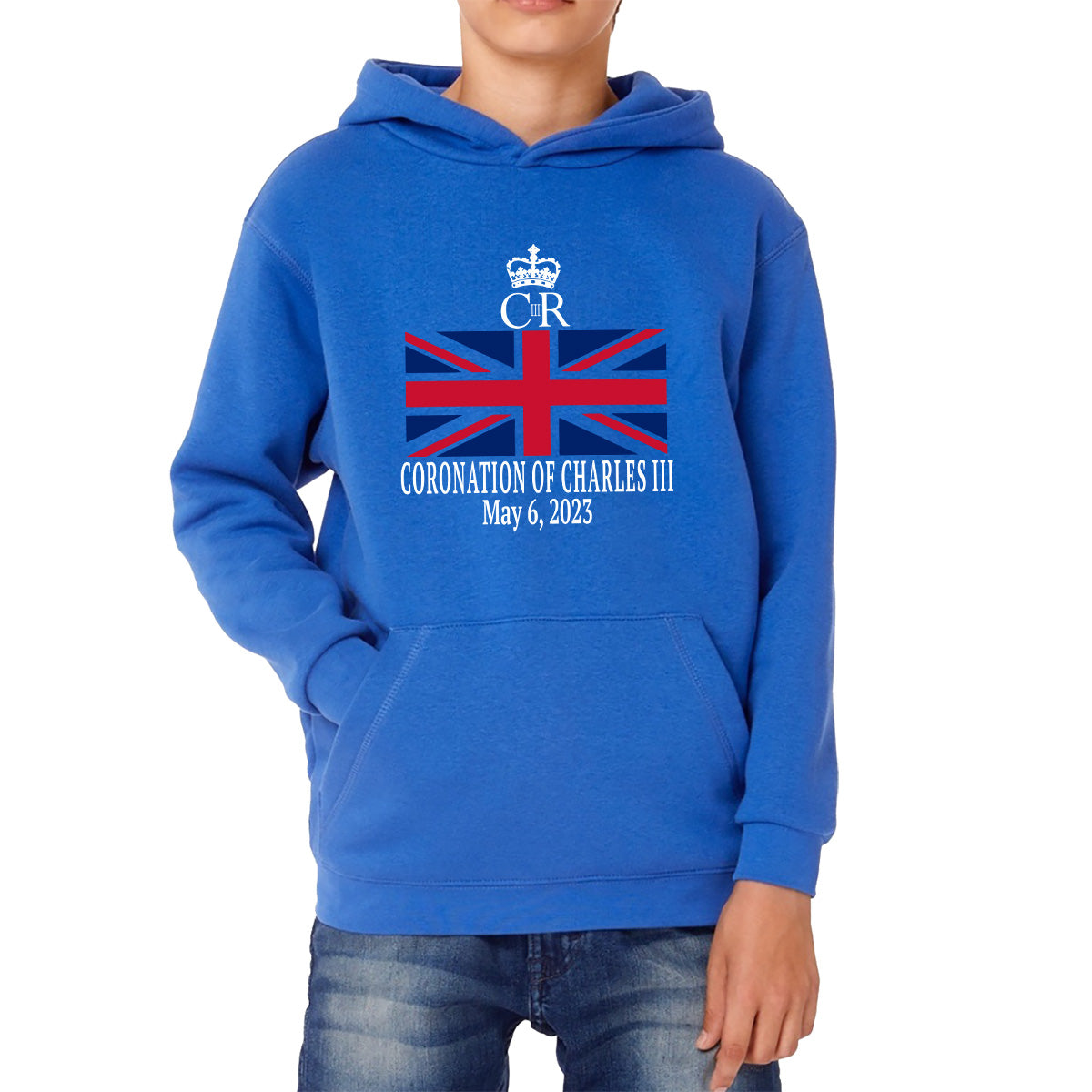 Royal Cypher CR III Coronation Of Charles III 6th May 2023 King Charles III Royal King British Flag Kids Hoodie