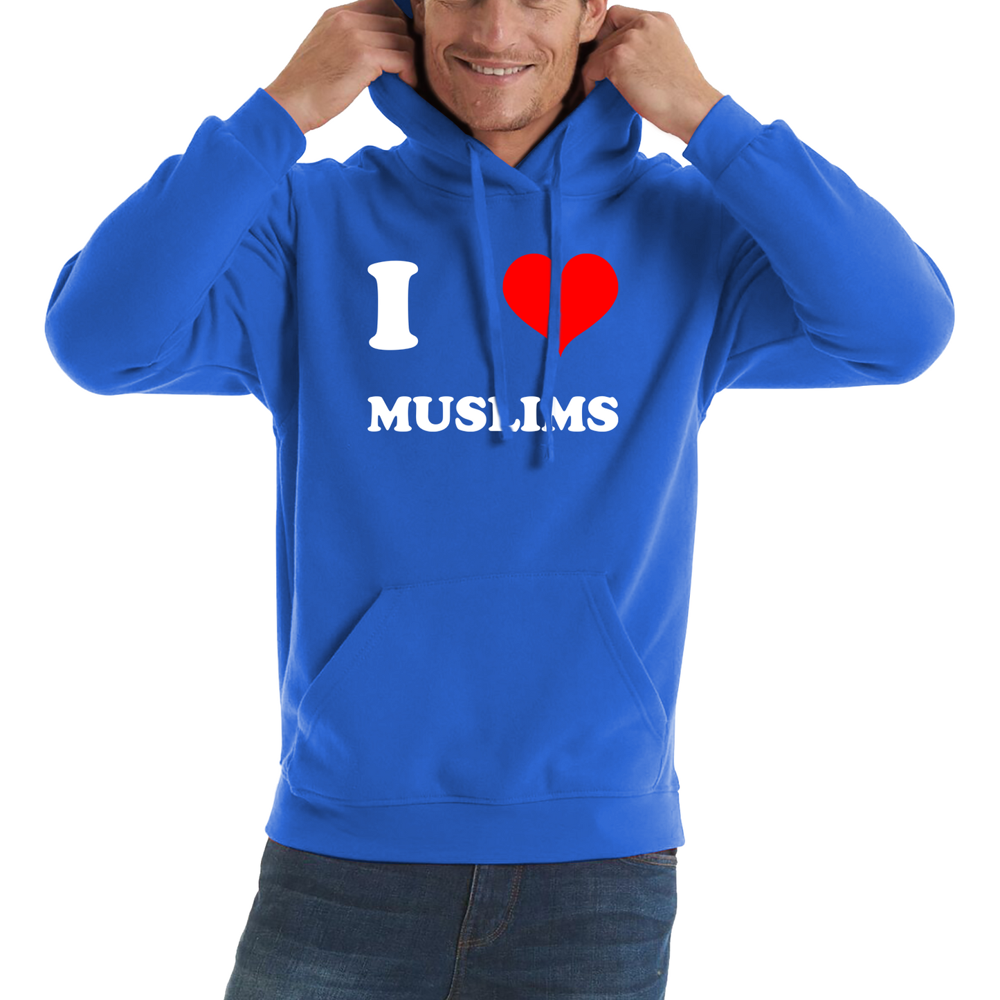 I Love Muslim Spiritual Islamic Religious Muslim Religion Unisex Hoodie