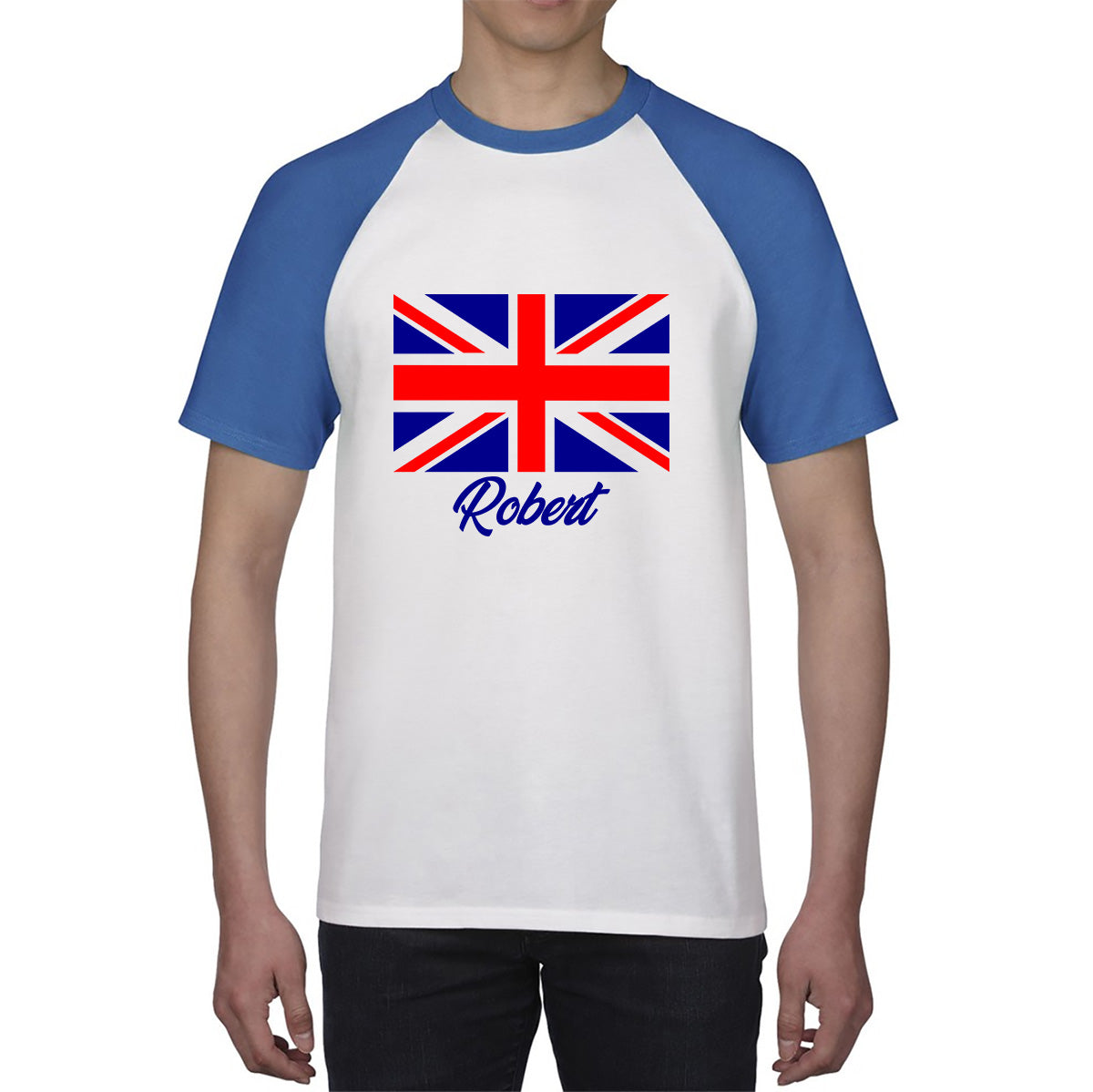 Personalised UK United Kingdom Flag Your Name Great Britain Union Jack Patriotism Proud British Citizen Long Live UK Forever Baseball T Shirt