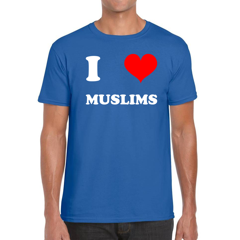 I Love Muslim Spiritual Islamic Religious Muslim Religion Mens Tee Top