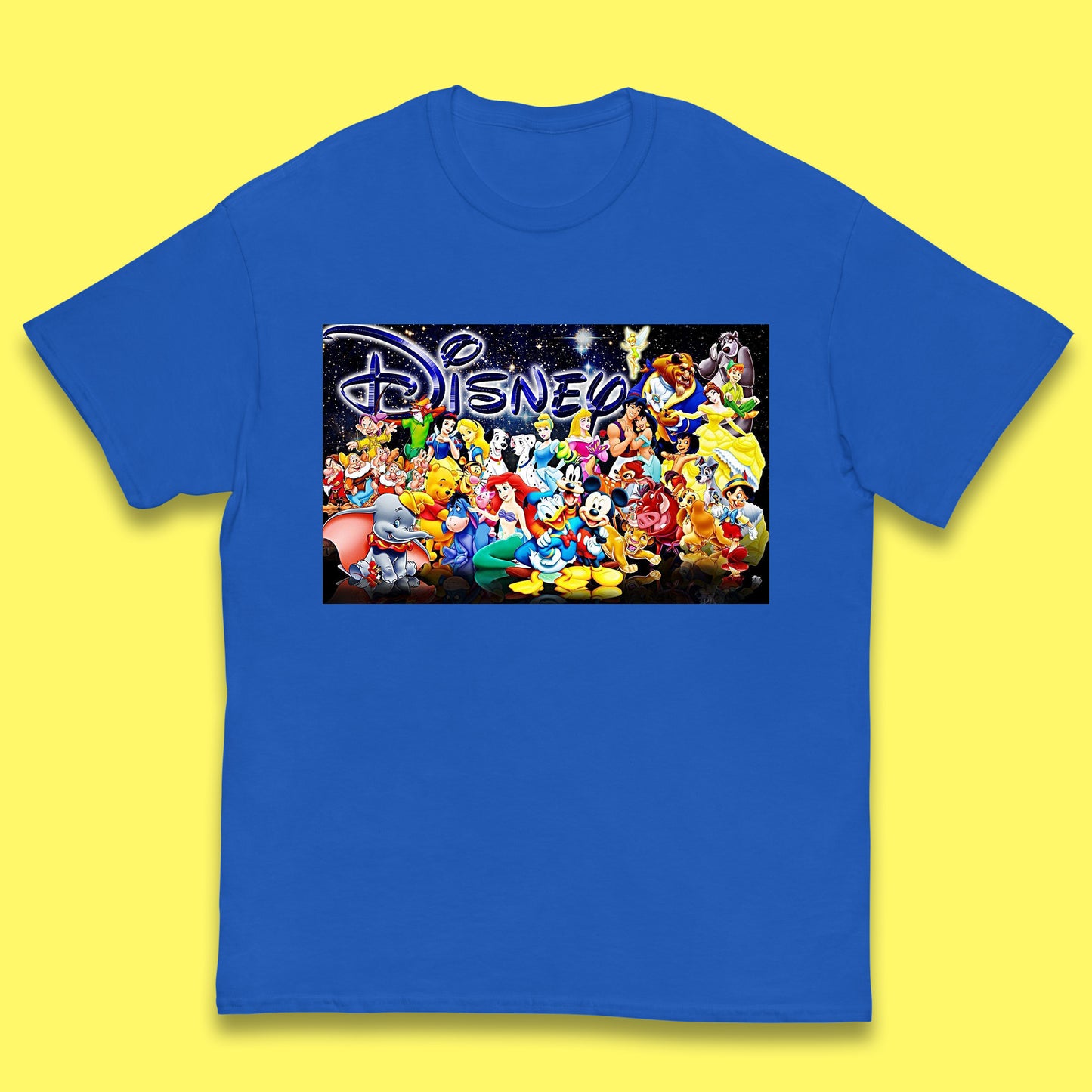 All Disney Fictional Characters Poster Disney Family Animated Cartoons Movies Characters Disney World Kids T Shirt
