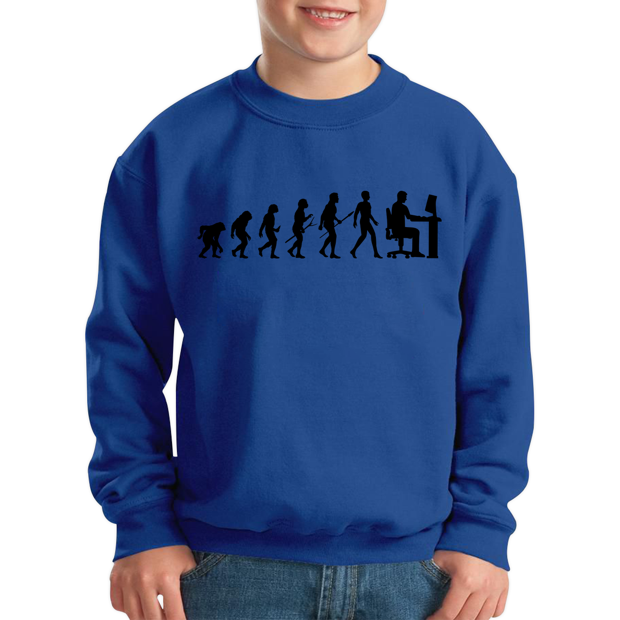 Evolution Of Computer Funny Human Evolution Programmer Coding Kids Jumper