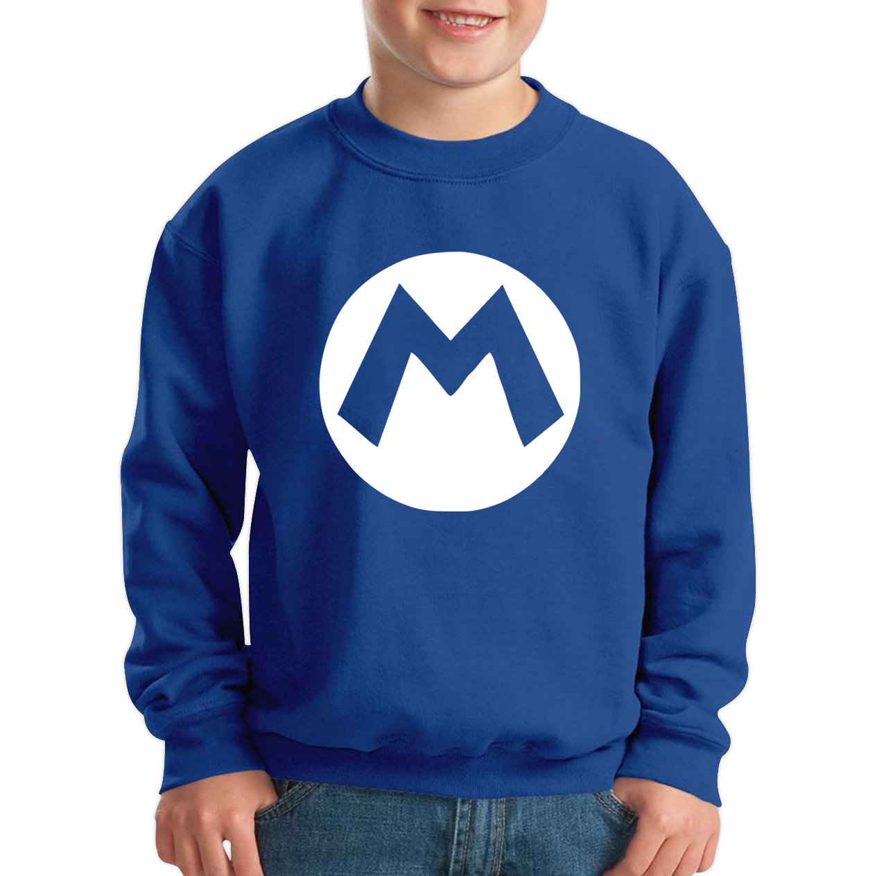 Mario Bros Character Logo Super Mario Mario Mario Bro Toad Retro Gaming Kids Jumper