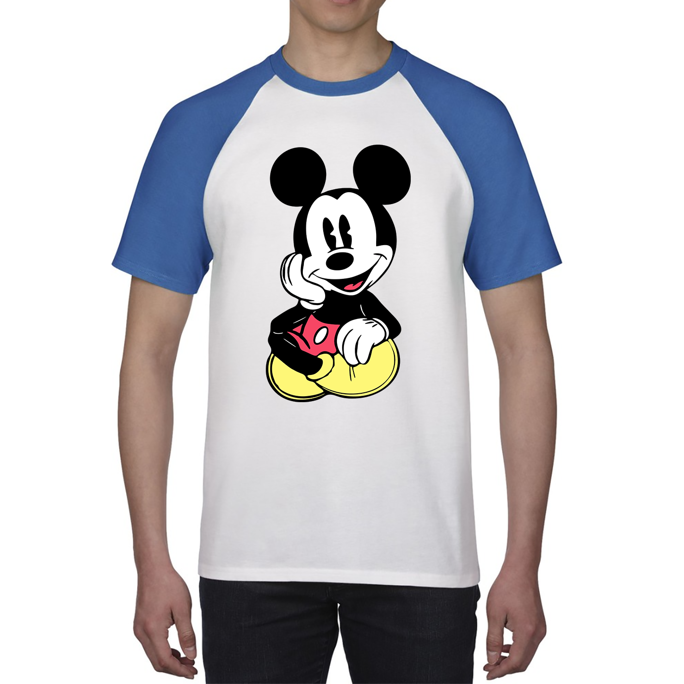 Disney Mickey Mouse Cute And Happy Cartoon Character Disney World Walt Disney Baseball T Shirt