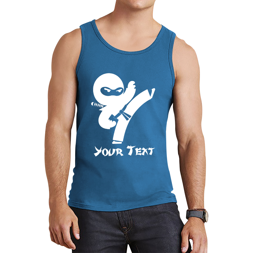 Personalised Ninja Your Name Retro Ninja Warrior Martial Arts Judo Karate Tank Top