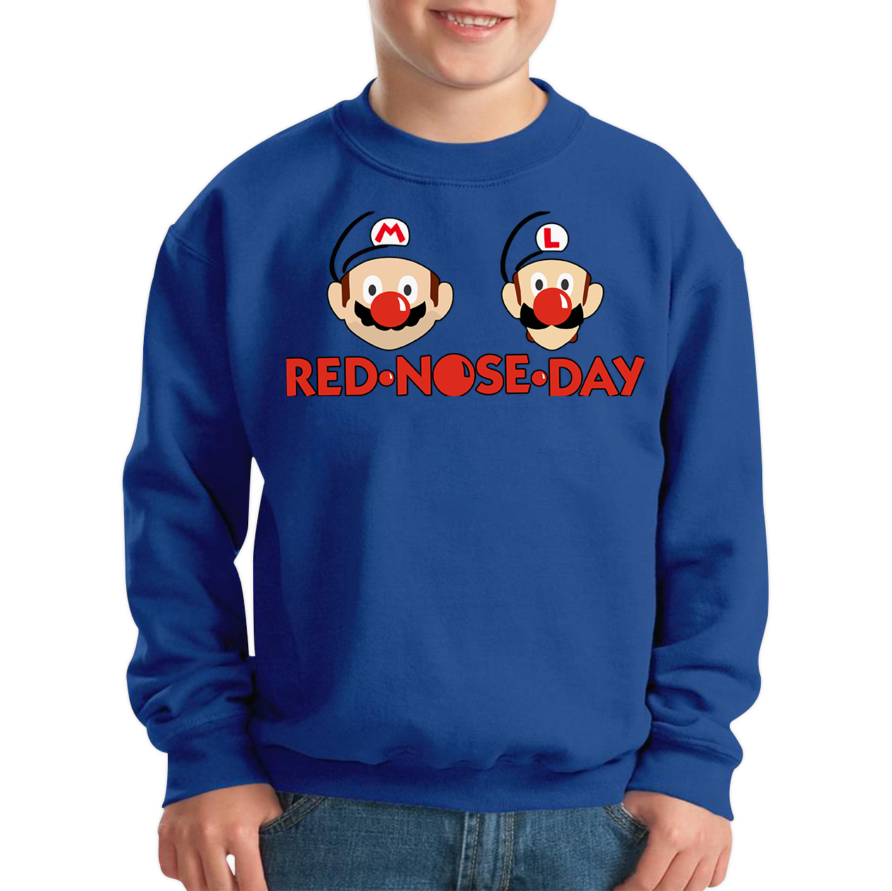 Super Mario Bros Red Nose Day Sweatshirt