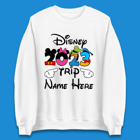 Personalised Disney Trip Your Name Disney Club Mickey Minnie Mouse Donald Hat Goofy Disney Vacation Unisex Sweatshirt