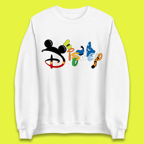Disney Club Cartoon Characters Mickey Mouse Minnie Mouse Donald Duck Pluto Goofy Sorcerer Mickey Hat Tigger Disney World Trip Unisex Sweatshirt
