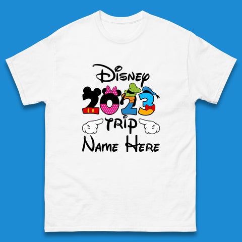 Personalised Disney Trip Your Name Disney Club Mickey Minnie Mouse Donald Hat Goofy Disney Vacation Mens Tee Top