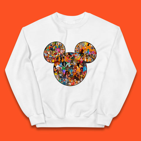 Disney Mickey Mouse Minnie Mouse Head All Disney Characters Together Disney Family Animated Cartoons Movies Characters Disney World Kids Jumper