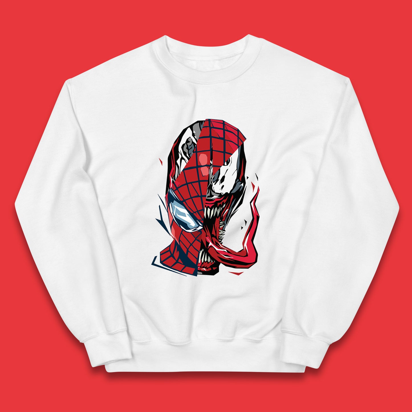 Marvel Spider-Man Maximum Venom Miles Morales Big Face Marvel Avenger Spider-Man & Venom Face Kids Jumper
