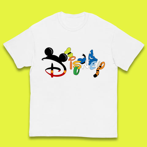 Disney Club Cartoon Characters Mickey Mouse Minnie Mouse Donald Duck Pluto Goofy Sorcerer Mickey Hat Tigger Disney World Trip Kids T Shirt