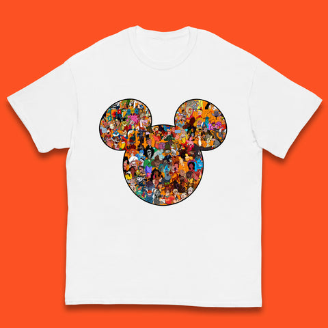 Disney Mickey Mouse Minnie Mouse Head All Disney Characters Together Disney Family Animated Cartoons Movies Characters Disney World Kids T Shirt