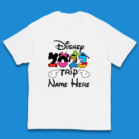 Personalised Disney Trip Your Name Disney Club Mickey Minnie Mouse Donald Hat Goofy Disney Vacation Kids T Shirt