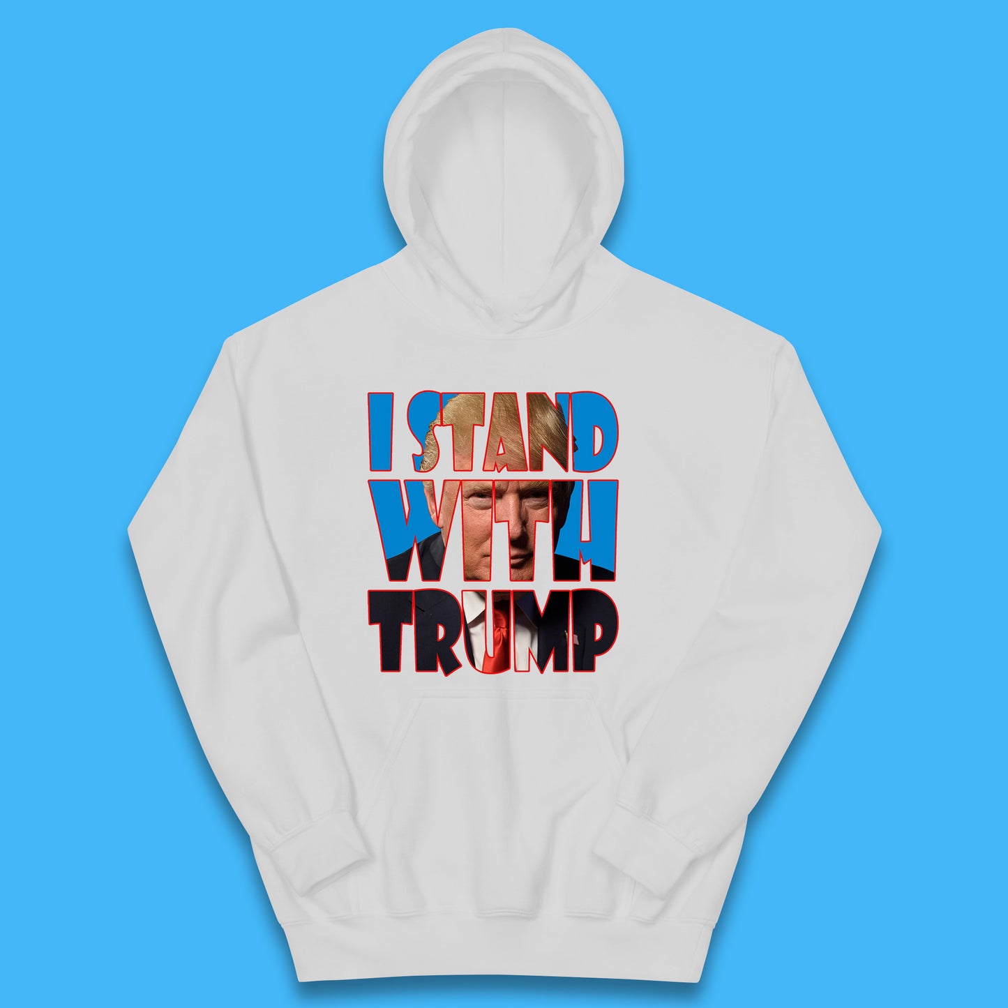 I Stand With Trump Free President Trump Make America Great Again American politician Kids Hoodie