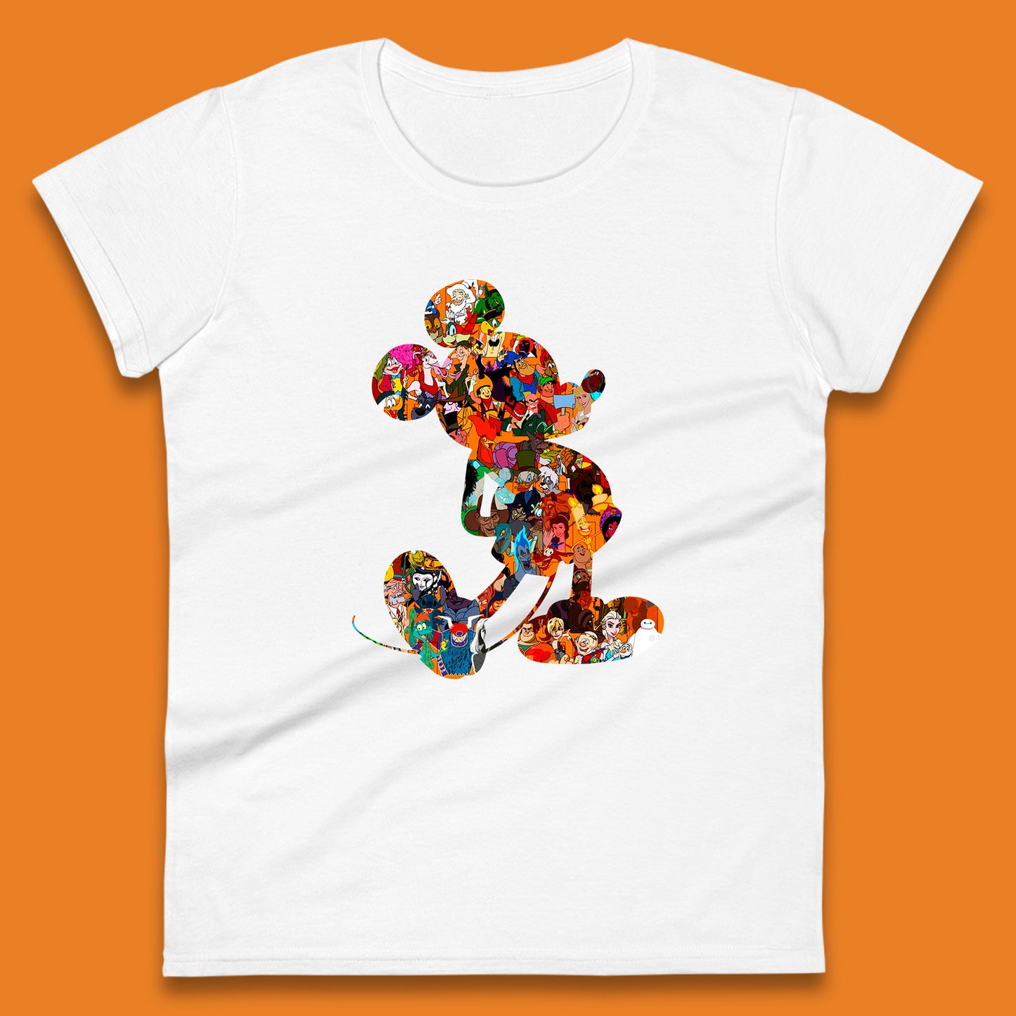 Disney Mickey Mouse Minnie Mouse All Disney Characters Together Disney Family Animated Cartoons Movies Characters Disney World Womens Tee Top