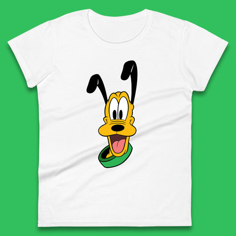 Disney Pluto Mickey Mouse's Pet Dog Cartoon Character Disney World Disneyland Trip Womens Tee Top
