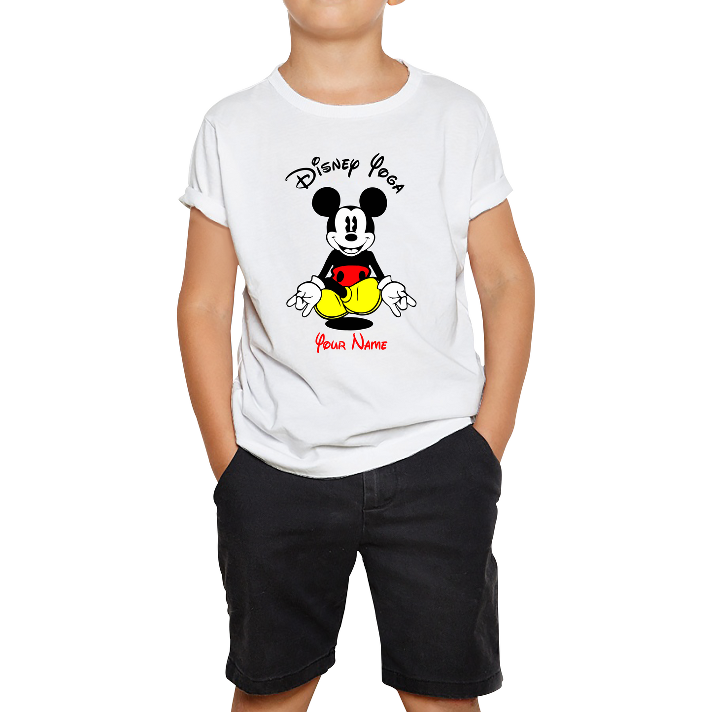 Personalised Disney Mickey Mouse Yoga T Shirt
