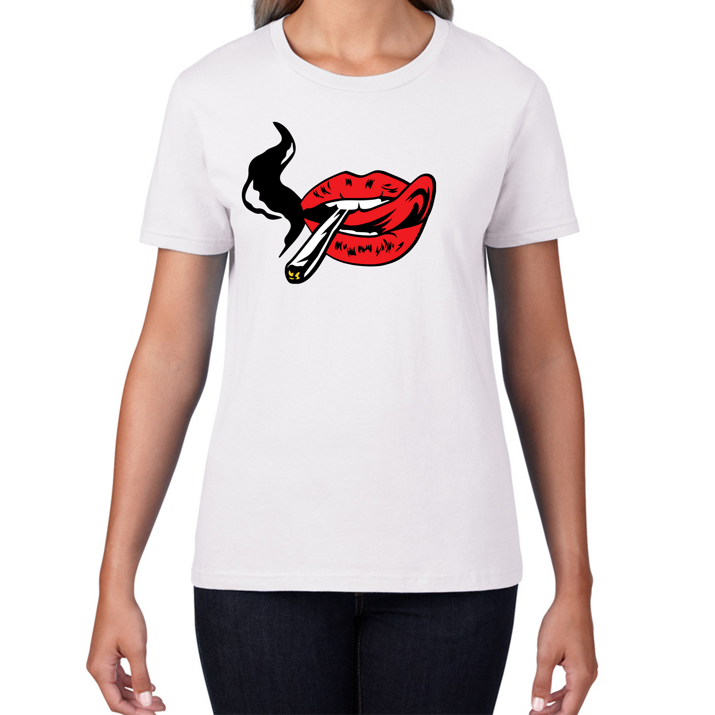 Sexy Lips Smoking T Shirt