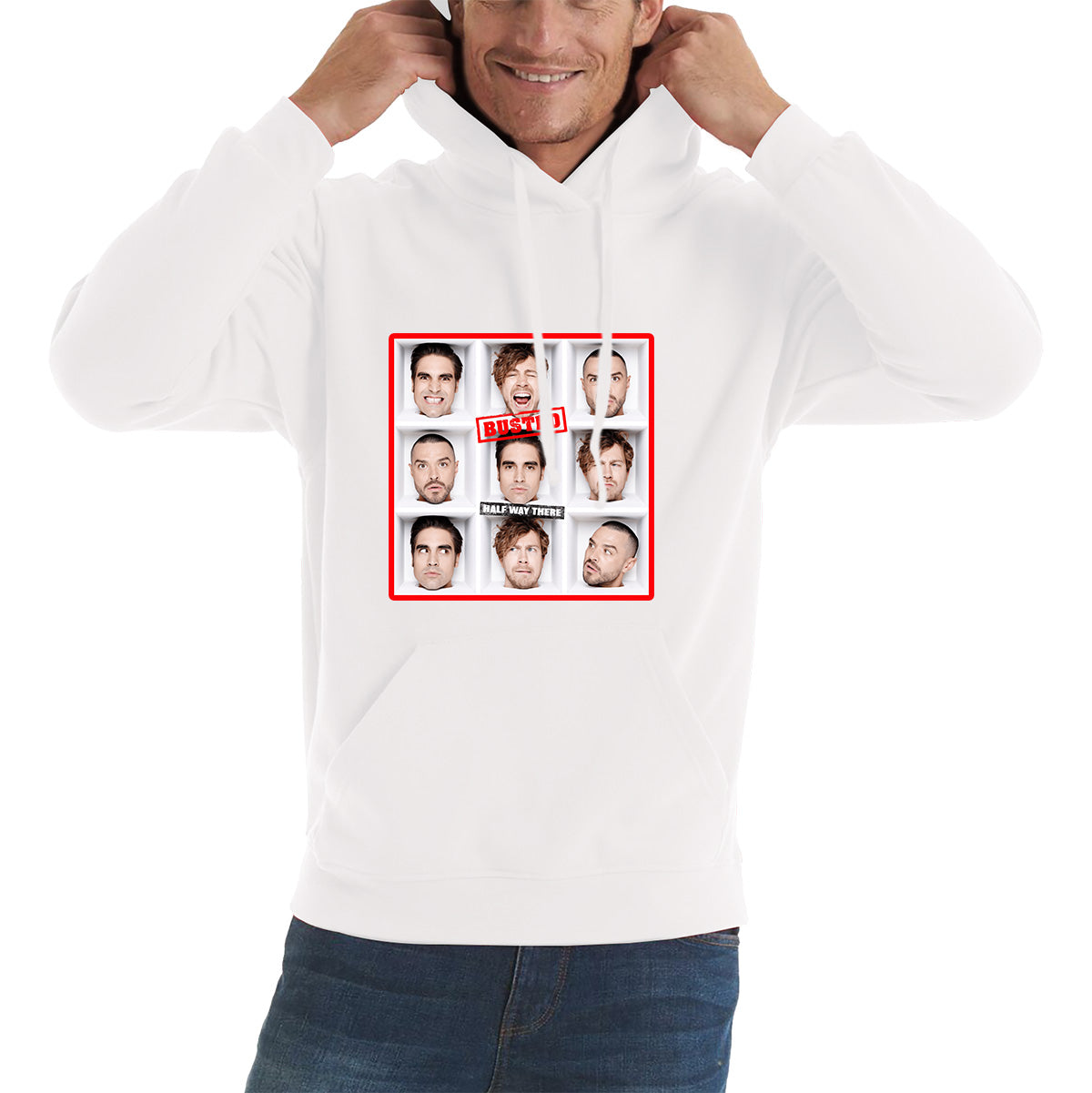 Half Way There Studio Album By Busted English Pop Punk Band Busted 20th Anniversary Unisex Hoodie