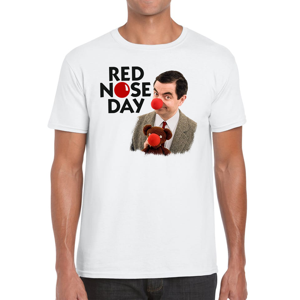 Red Nose Day Funny Mr Bean T Shirt