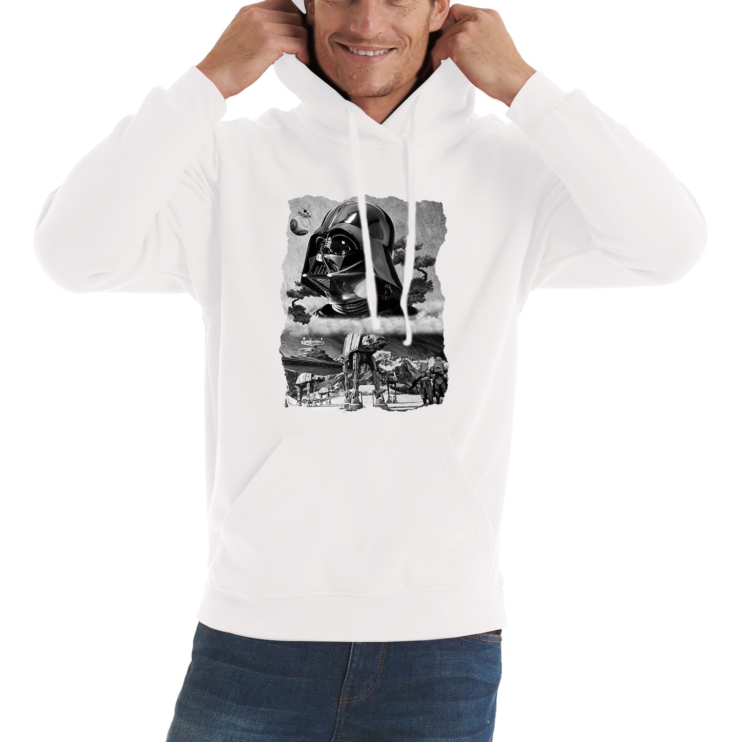 The Force Is Strong With This One Vintage Poster Graphic Movie Series Unisex Hoodie