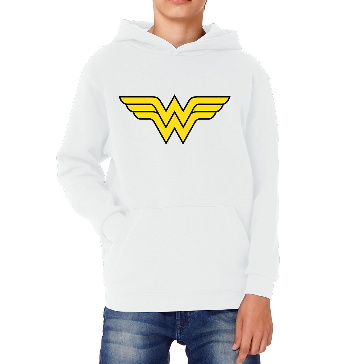 Wonder Woman Logo Superhero Wonder Girl Super Woman Comic Book Character Kids Hoodie