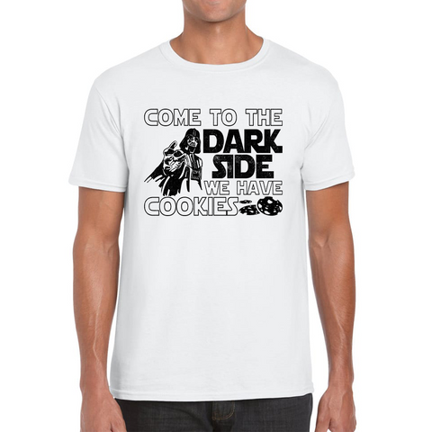 Come To The Dark Side We Have Cookies Disney Star Wars Quote Darth Vader Galaxy's Edge Mens Tee Top