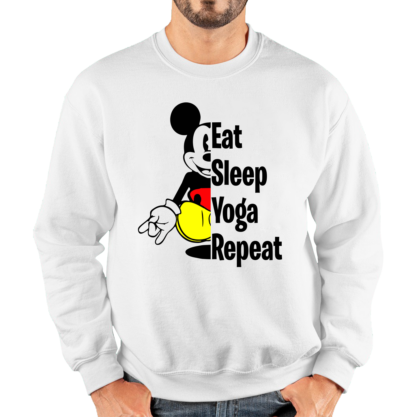 Mickey Mouse Eat Sleep Yoga Repeat Funny Sweatshirt